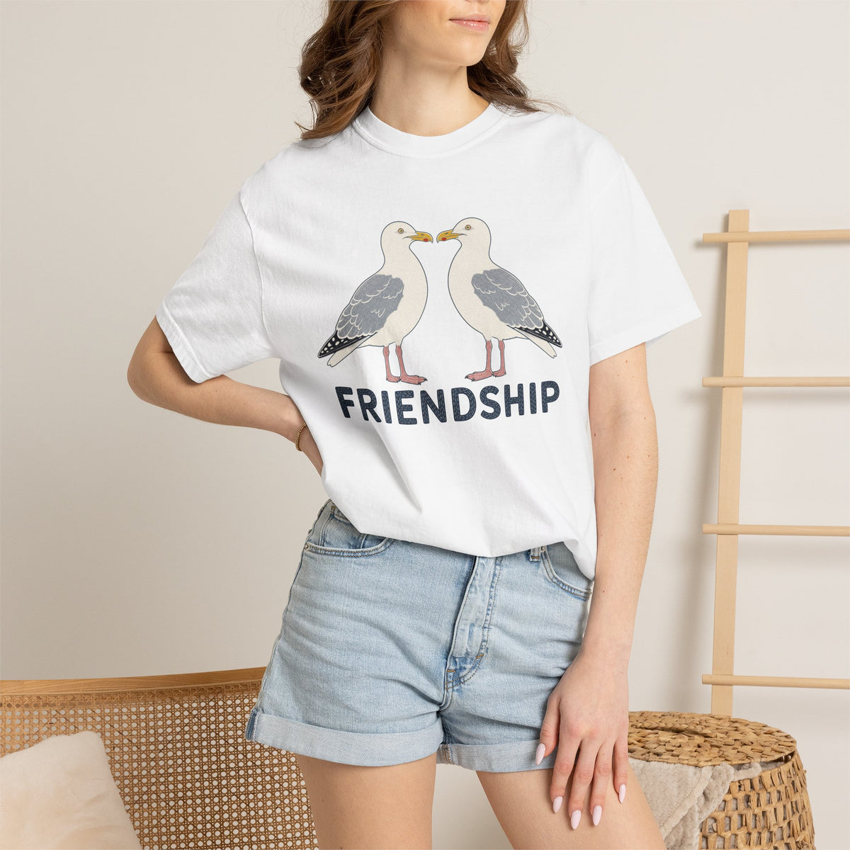 Herring Gull Friendship T-Shirt | Coastal Seabird Graphic Tee