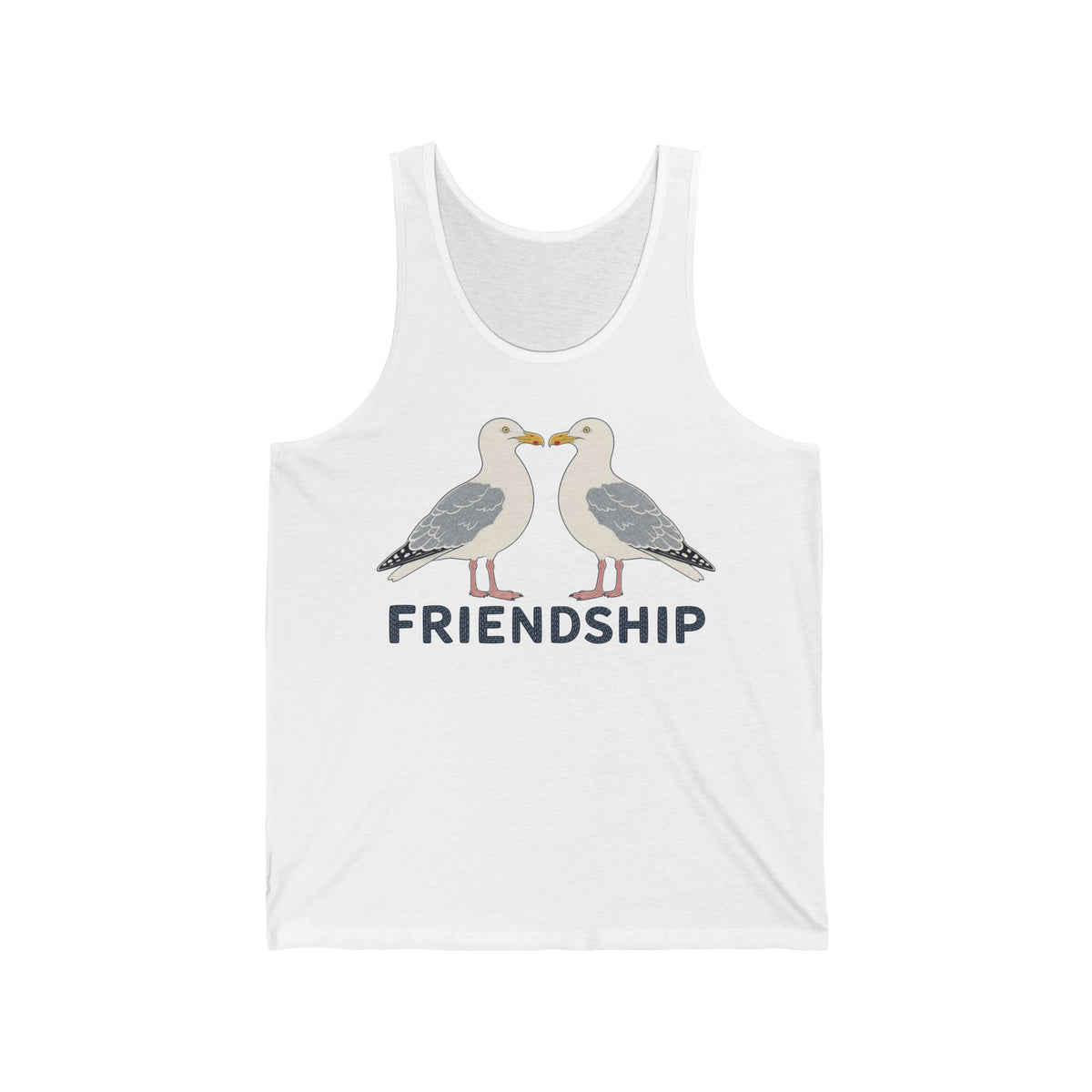 Herring Gull Friendship Tank Top | Coastal Seabird Graphic Tank