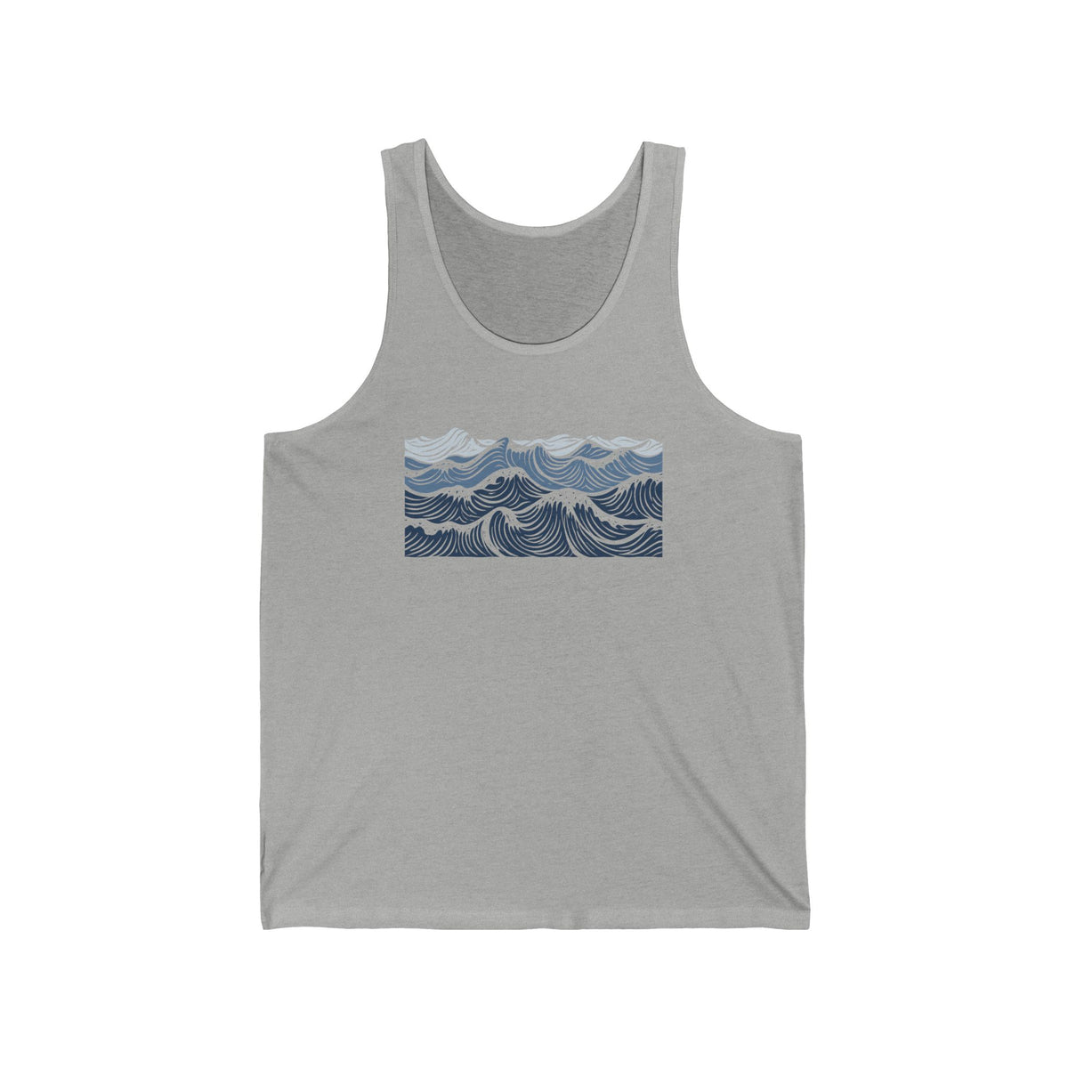 Ocean Waves Tank Top — Nautical Wave Graphic Tank