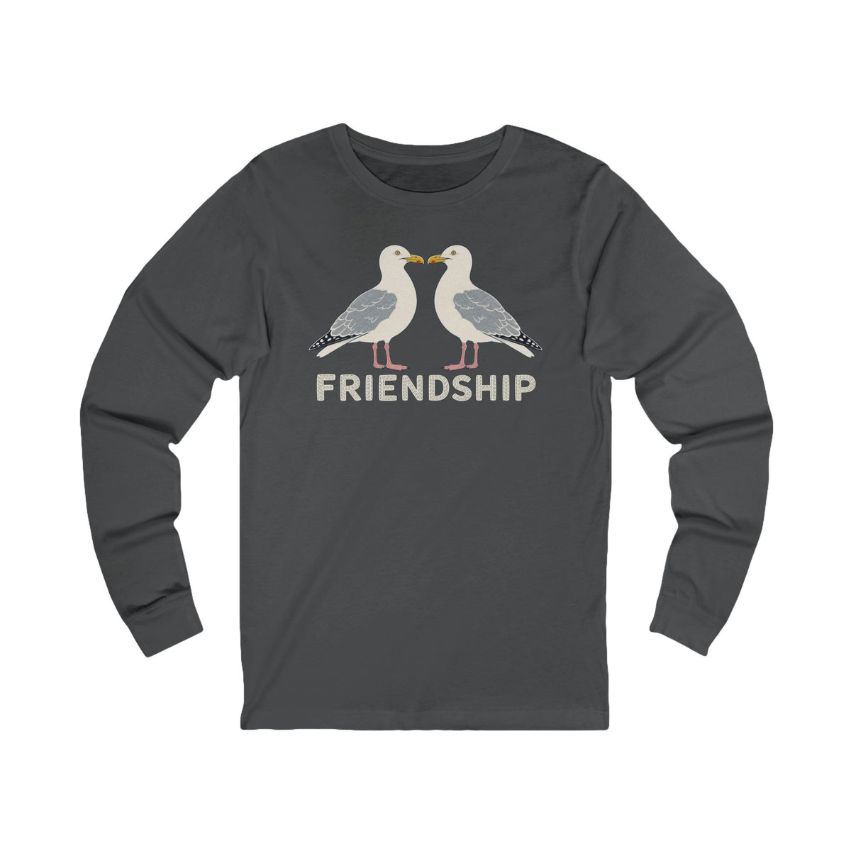 Herring Gull Friendship Long Sleeve | Coastal Seabird Graphic Long Sleeve