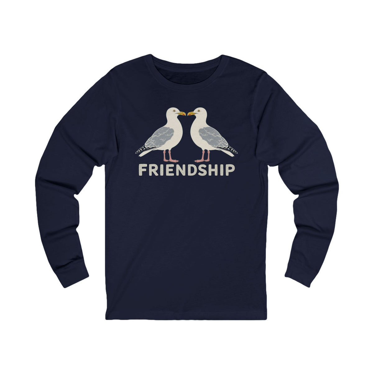 Herring Gull Friendship Long Sleeve | Coastal Seabird Graphic Long Sleeve