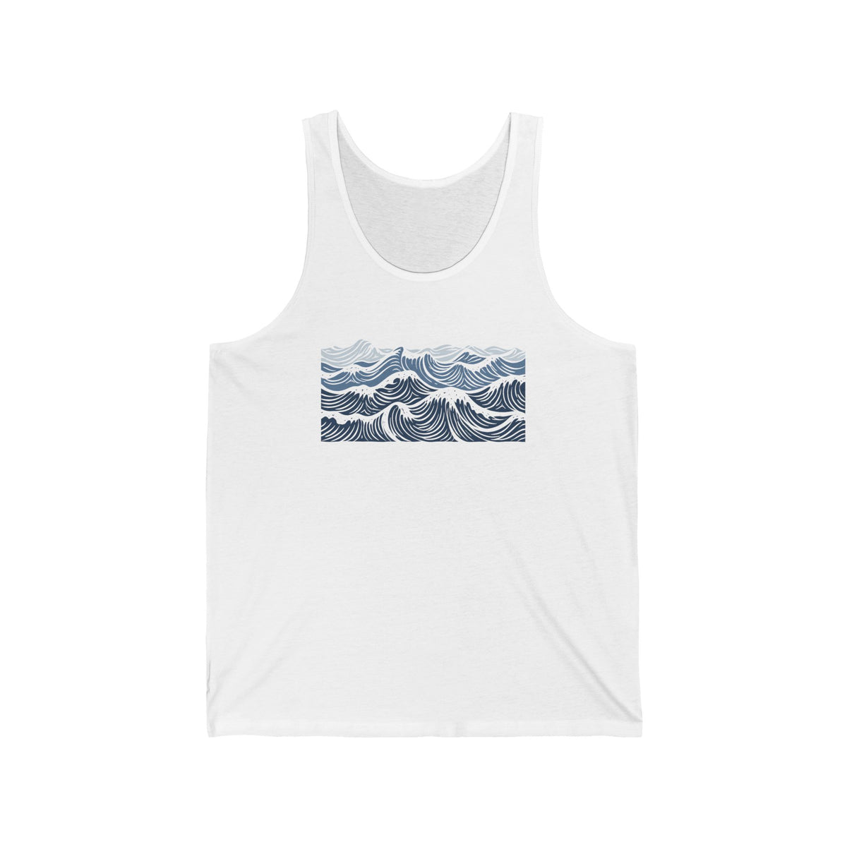 Ocean Waves Tank Top — Nautical Wave Graphic Tank