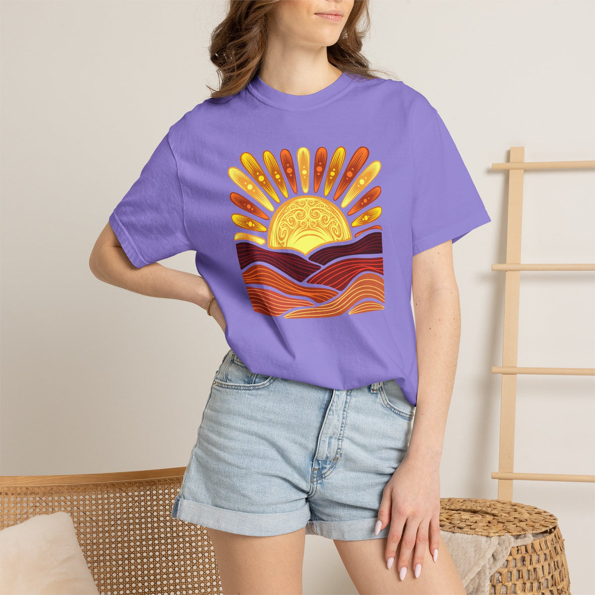 Golden Coast Sunset Tee| Deluxe Comfort Colors® T-Shirt