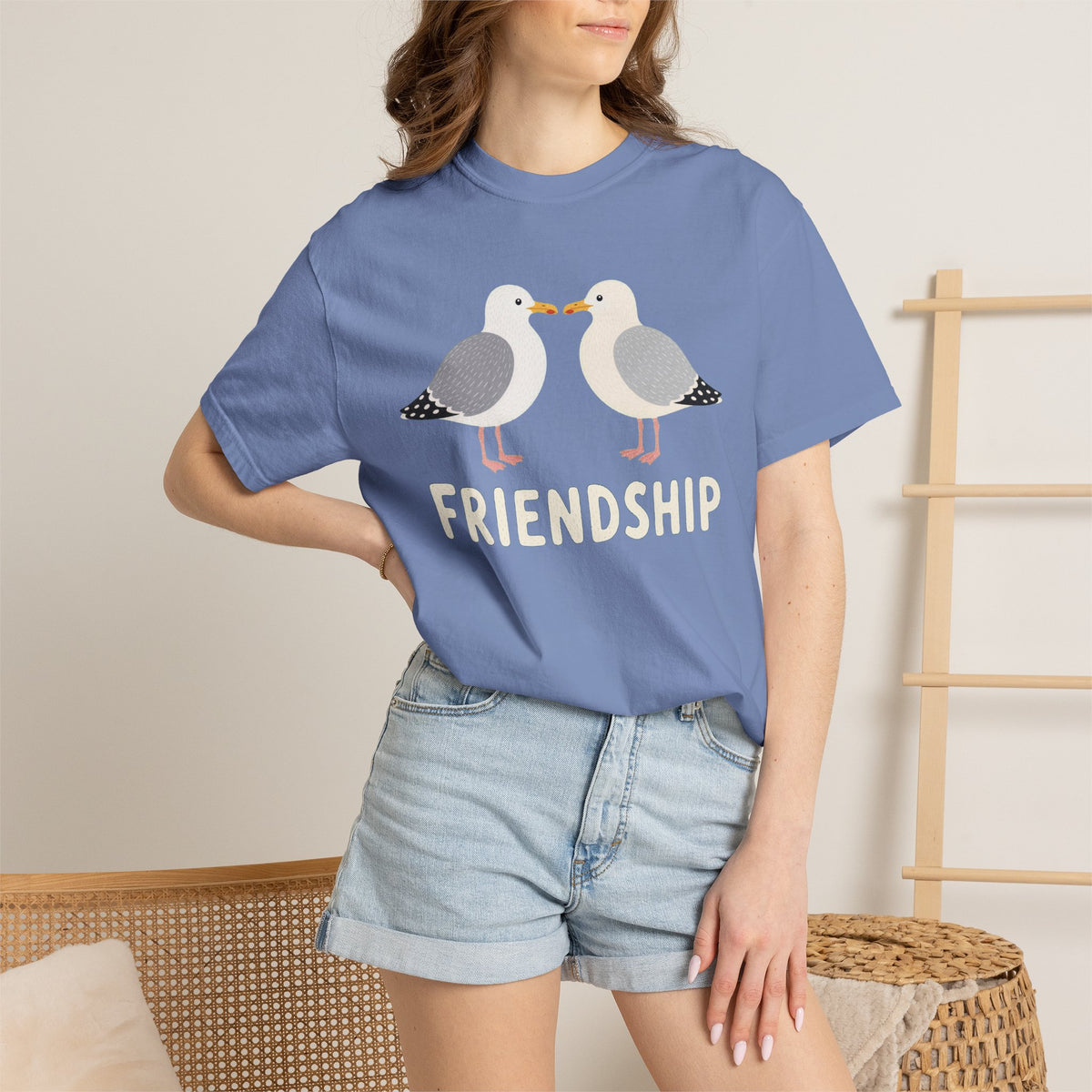 Seagull Friendship T-Shirt — Coastal Seabird Graphic Tee