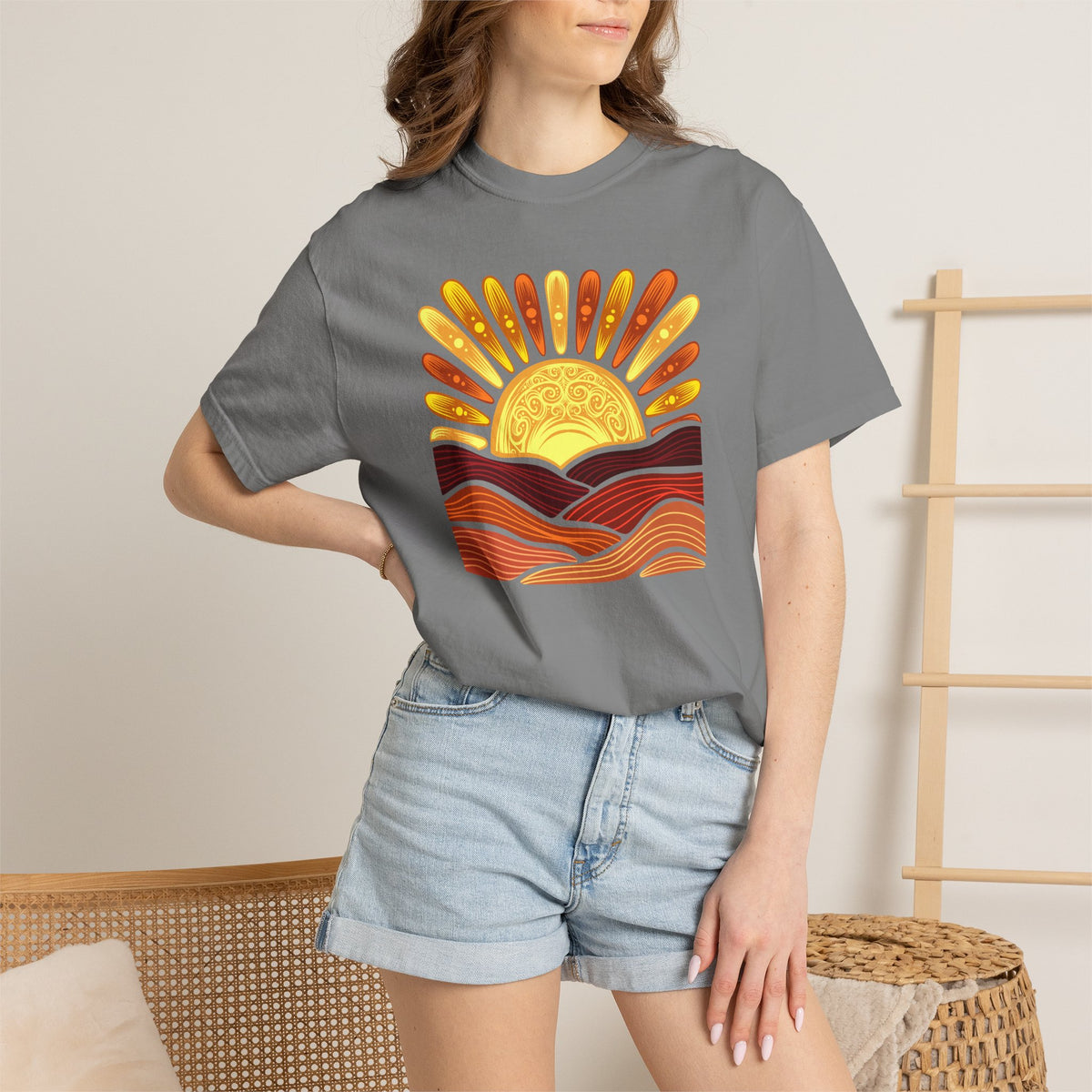 Golden Coast Sunset Tee| Deluxe Comfort Colors® T-Shirt