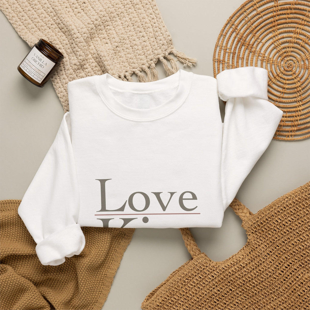 Love Kiss Smile | Salt & Slate Sweatshirt