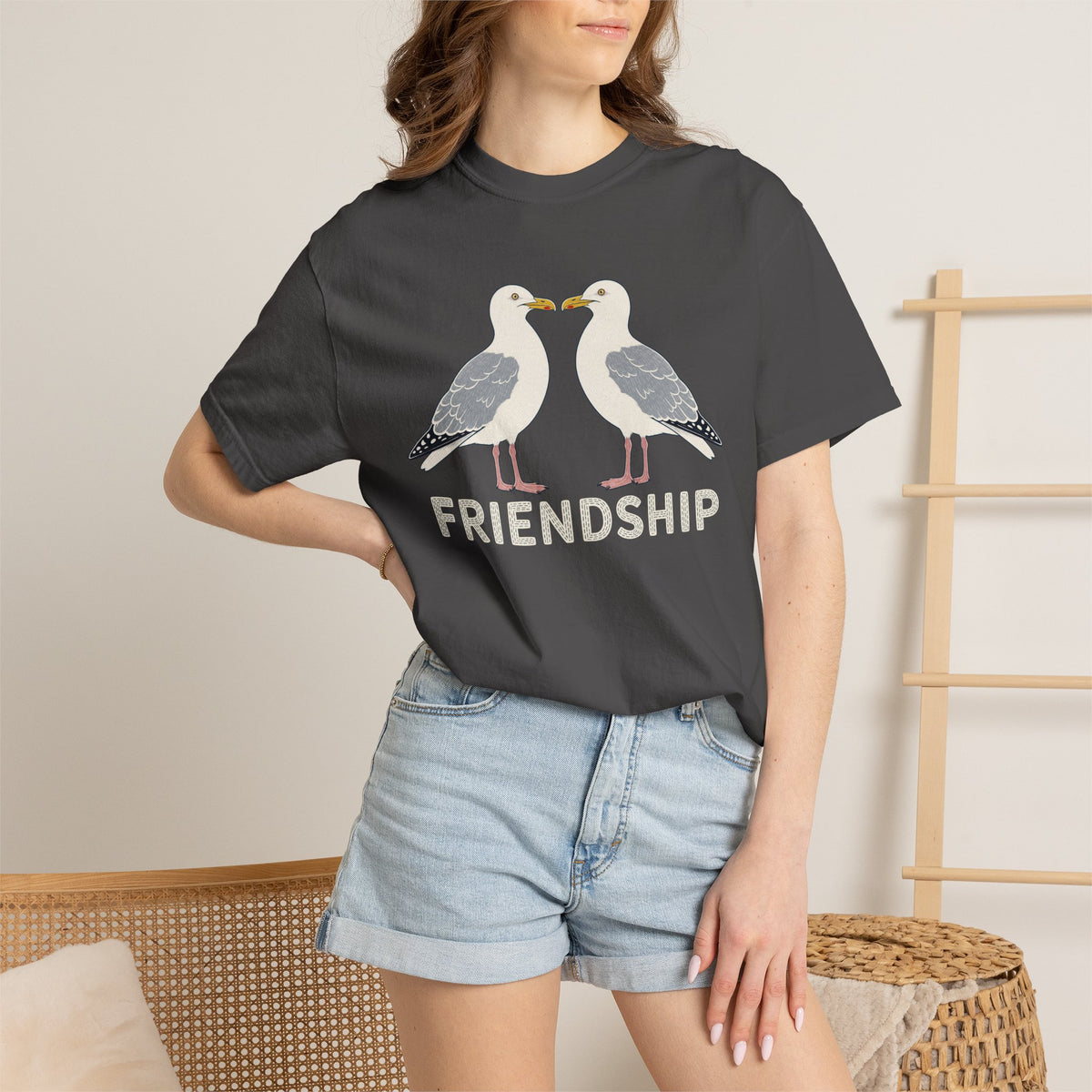 Herring Gull Friendship T-Shirt | Coastal Seabird Graphic Tee