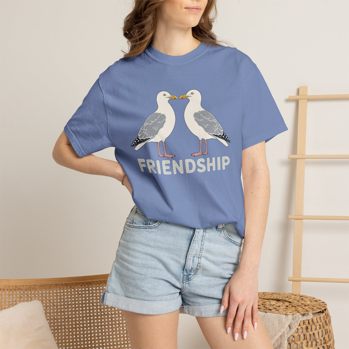 Herring Gull Friendship T-Shirt | Coastal Seabird Graphic Tee