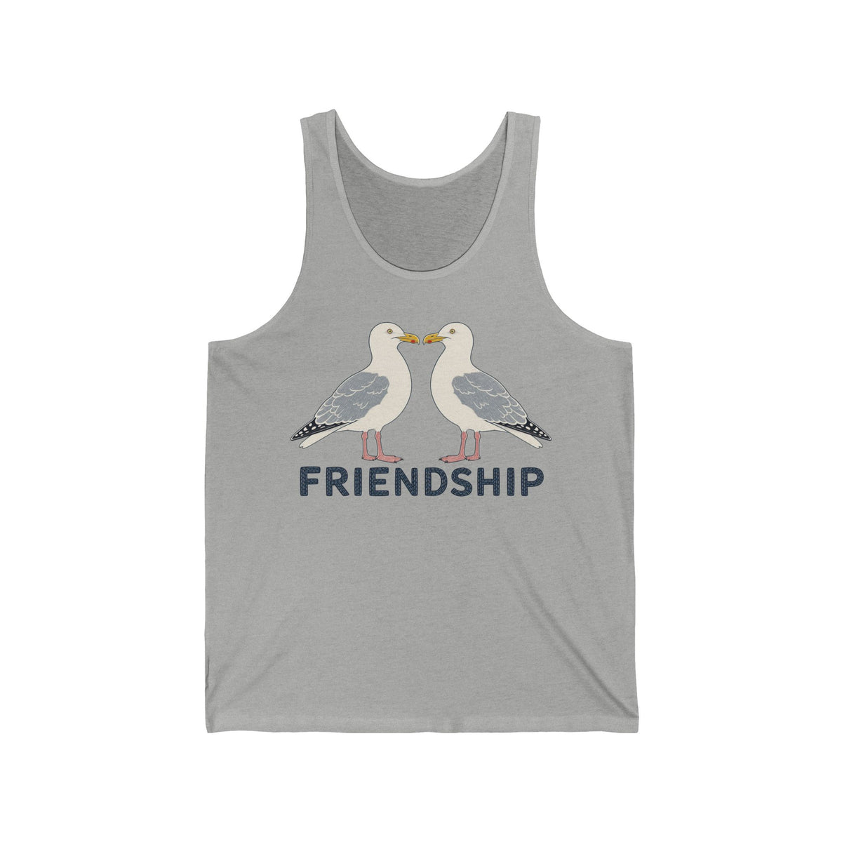 Herring Gull Friendship Tank Top | Coastal Seabird Graphic Tank