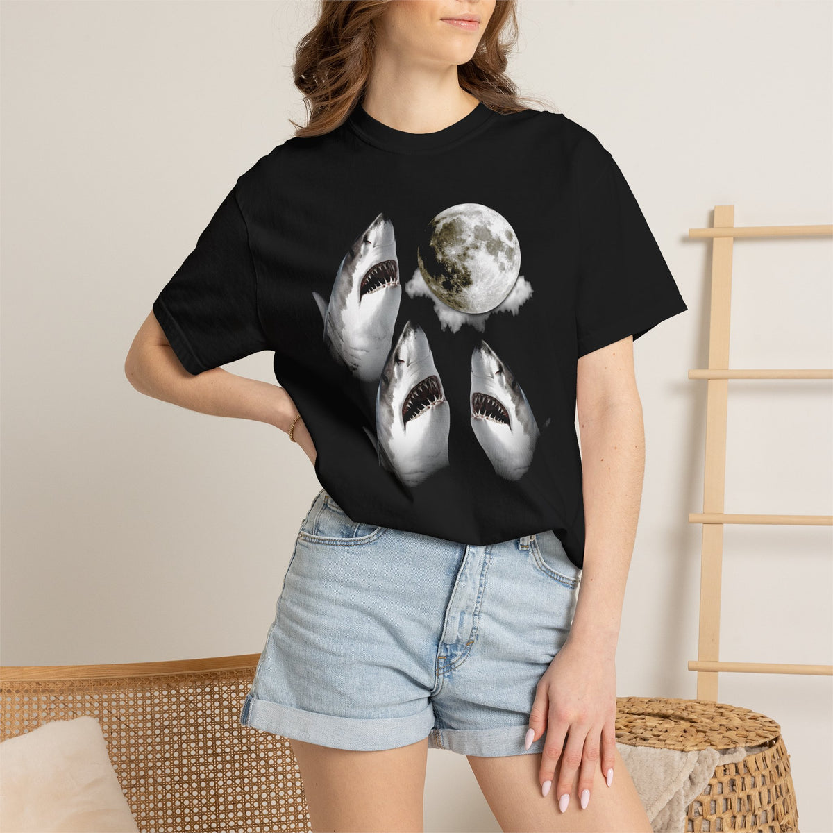 Vintage Shark Moon | Deluxe Comfort Colors® T-Shirt