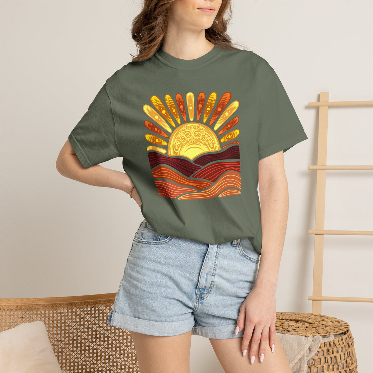 Golden Coast Sunset Tee| Deluxe Comfort Colors® T-Shirt