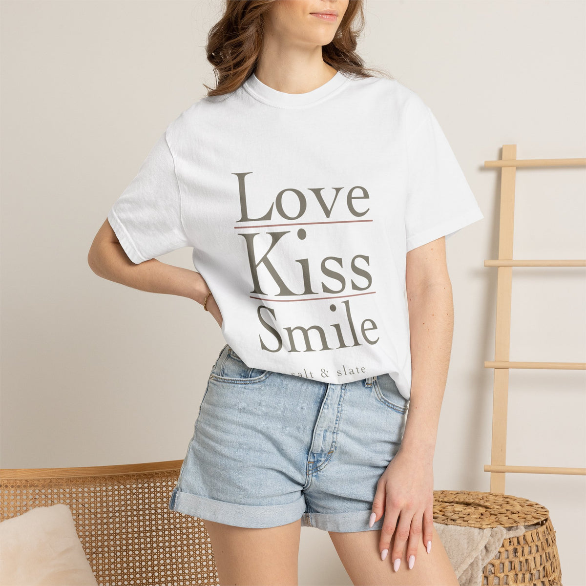 Love Kiss Smile | Salt & Slate Tee