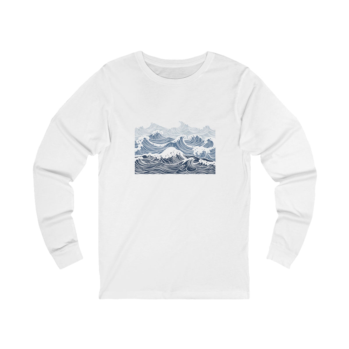 New Wave Long Sleeve — Vintage Japanese Wave Graphic Long Sleeve Tee