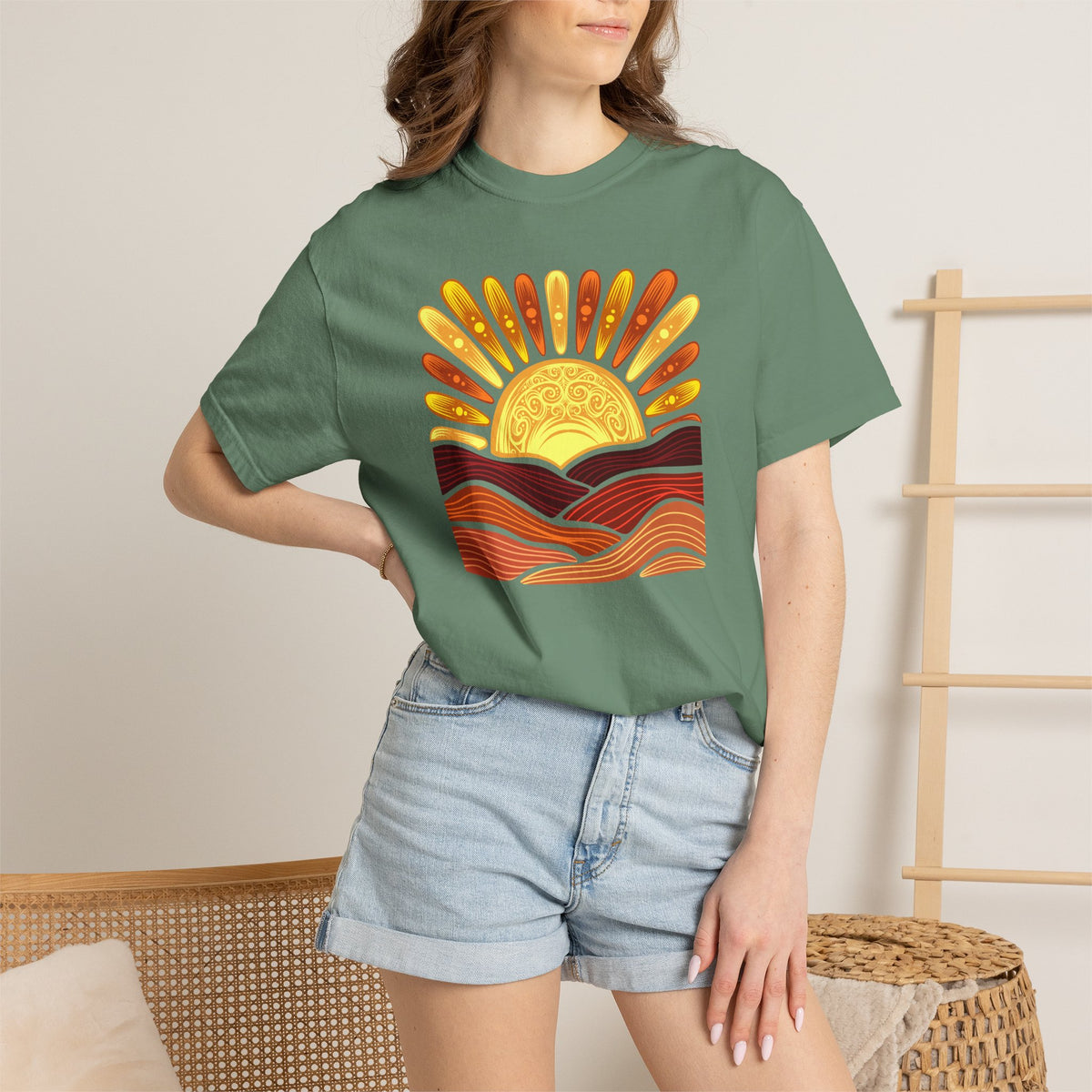 Golden Coast Sunset Tee| Deluxe Comfort Colors® T-Shirt