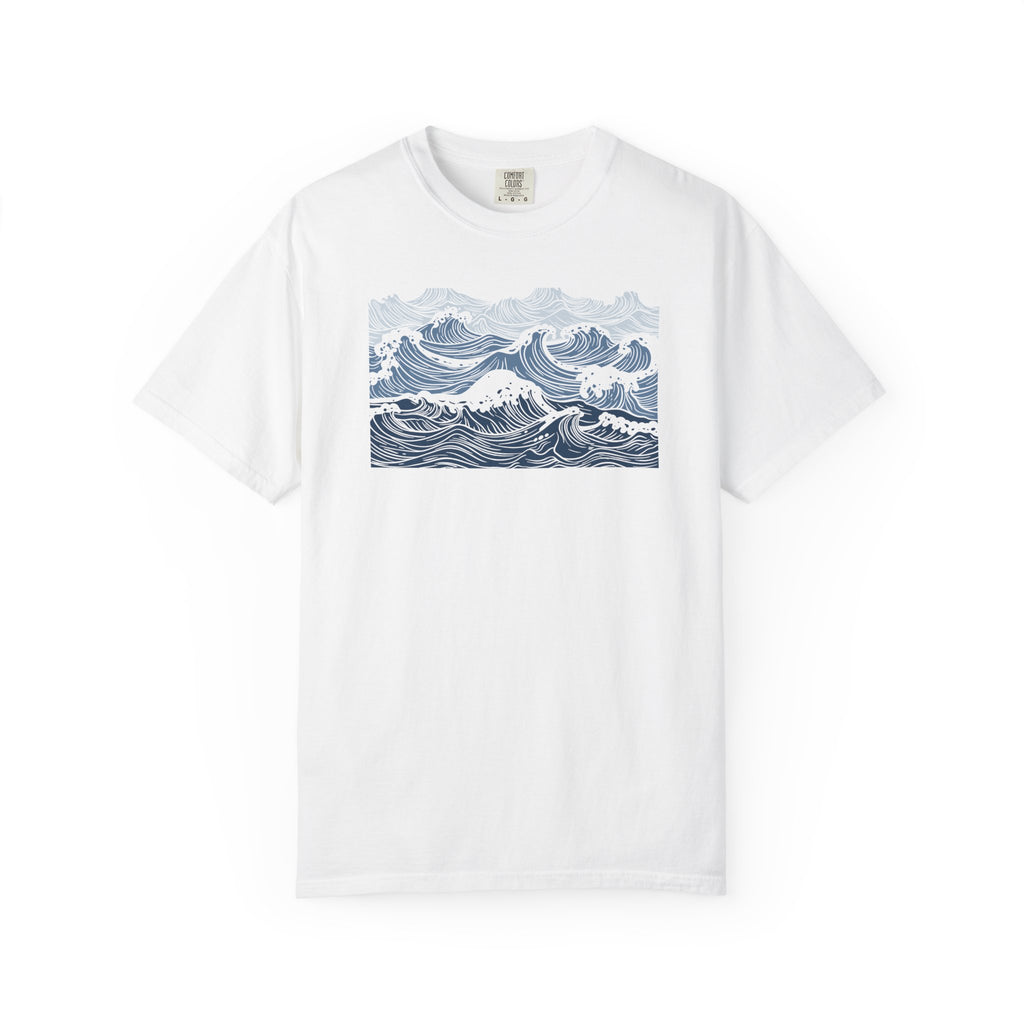 New Wave T-Shirt — Vintage Japanese Wave Graphic Tee - Salt Slate