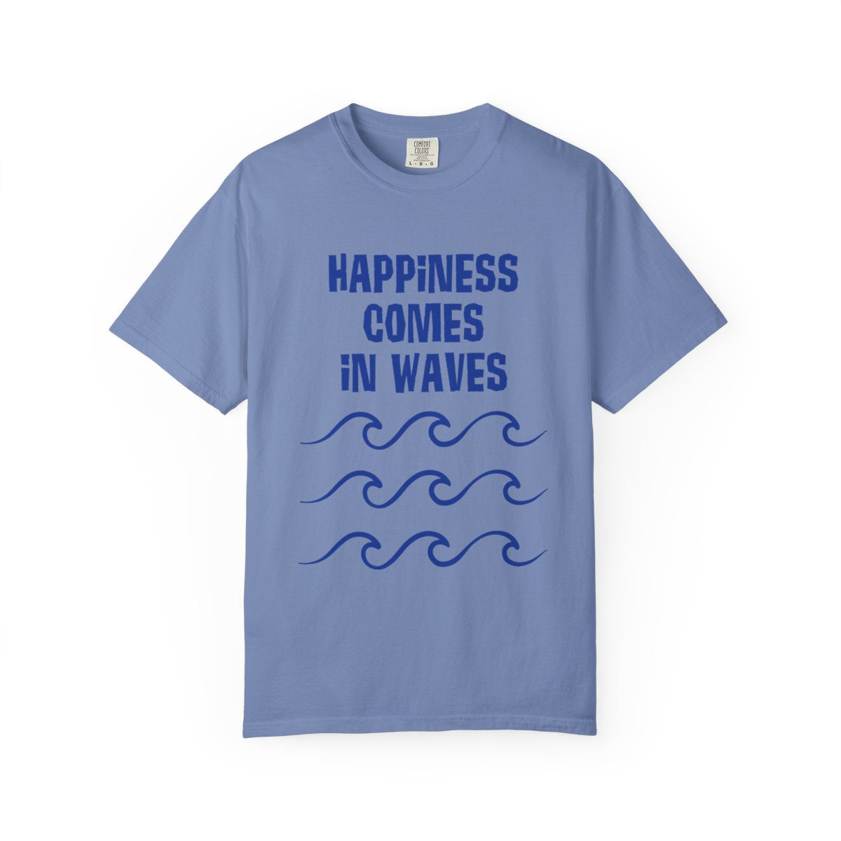 Happiness Comes In Waves - White front